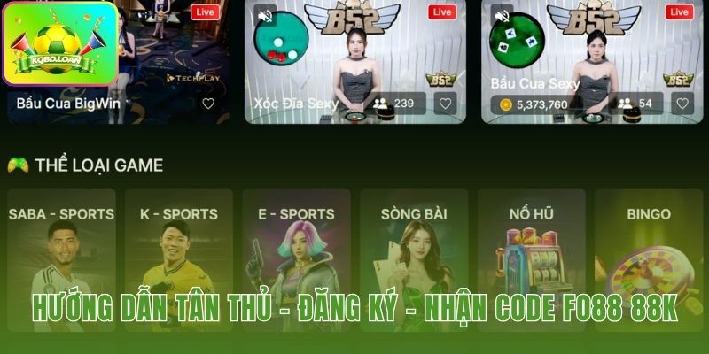 Tạo tài khoản đơn giản để nhận code chào mừng 88K